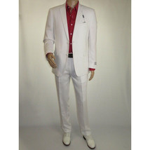 Adolfo Men's Linen Suit summer suit Breathable and comfortable C500 White image 2