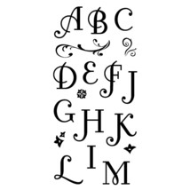 Flourish Alphabet Clear Stamp Set For Arts And Crafts, 34Pc - £20.82 GBP