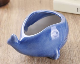 Ceramic Succulent Pot, Cute Ocean Blue Seashell Series - £18.98 GBP