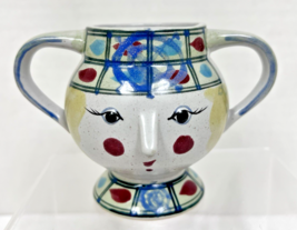 Mid Century 60&#39;s BJORN WIINBLAD Inspired Pottery Face Sugar Bowl by Fitz... - €29,48 EUR