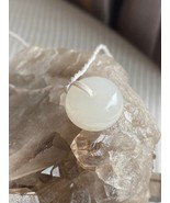 Hand made Hetian white nephrite jade donut pendant - $192.84 CAD