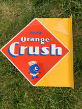 Orange Crush Nostalgic Vintage Era Wall Flange Advertising Sign Crushy - £140.95 GBP
