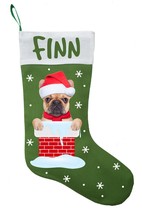 French Bulldog Christmas Stocking - Personalized French Bulldog Stocking... - £26.37 GBP