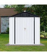 Outdoor Storage Shed 6x4ft Apex Roof - White & Black Garden Solution - €220,78 EUR Outdoor Storage Shed 6x4ft Apex Roof - White & Black Garden Solution - €220,78 EUR