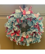 12&quot; Winter Fabric Wreath for Home Decor or Front Door Decoration - $45.00