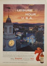 1958 Print Ad Seagram&#39;s 7 Seven Crown American Whiskey USA Town at Duck - £15.27 GBP