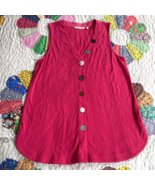 SOFT SURROUNDINGS Boho Sleeveless Cotton Tank Top Pink Delia Tunic Small - €17,17 EUR