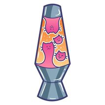 Lava Cats lamp Vinyl Decal Sticker UV &amp; Water Proof Gift Laptop Car Bump... - $5.87