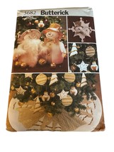 Butterick Sewing Pattern 3682 Christmas Tree Skirt Door Decoration Ornament UC - £3.20 GBP