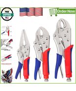 Durable 3-Piece Locking Pliers Set - Ergonomic Handles for Comfort - $700.34 MXN