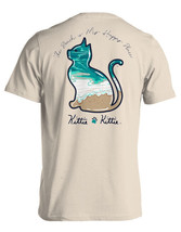 New Kittie Kittie The Beach Is My Happy Place T Shirt Cat - £17.99 GBP+