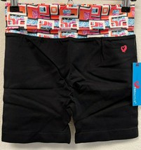 ShoSho Sho Active Shorts Women’s, L/XL, Black w. MultiColor Print Waist Band NWT - £10.27 GBP