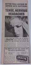 Anacin Fast pain Relief Magazine Print Advertisement 1962 - £1.96 GBP