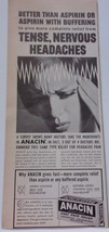 Anacin Fast pain Relief Magazine Print Advertisement 1962 - $47.59 MXN
