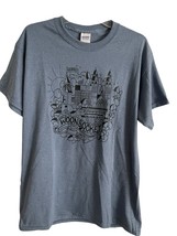 Gildan Woonsocket Rhode Island RI T-Shirt Adult Size Large Slate Blue - New - $11.94