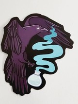 Raven Type Bird with Smoking Bottle Sticker Decal Haunting Theme Embellishment - $3.07