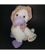 NEW Chosun White Duck Plush Purple Yellow Hat Bonnet Stuffed Animal Toy ... - £19.37 GBP
