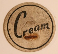 Vintage Milk Bottle Cap Cream Black and White - £3.94 GBP