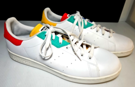 Adidas Stan Smith Low White Leather Sneakers H00329 Size US Men&#39;s 12 - $66.22 CAD