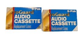 2 Packages of 5 Proguard Audio Cassette Replacement Cases New Sealed Total - $7.50