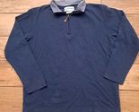 MIZZEN + MAIN sz L LARGE Quarter Zip blue Mens Pullover long sleeve jack... - $43.00