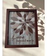 &quot;Love Beyond Words&quot;  Rustic Wall Art Framed Brown Modern Flowers 11&quot; x 9... - €17,28 EUR