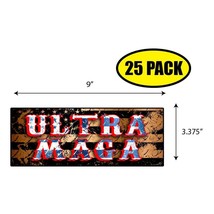25 PACK 3.37&quot;x 9&quot; ULTRA MAGA Sticker Decal Political BS0465 - £18.20 GBP