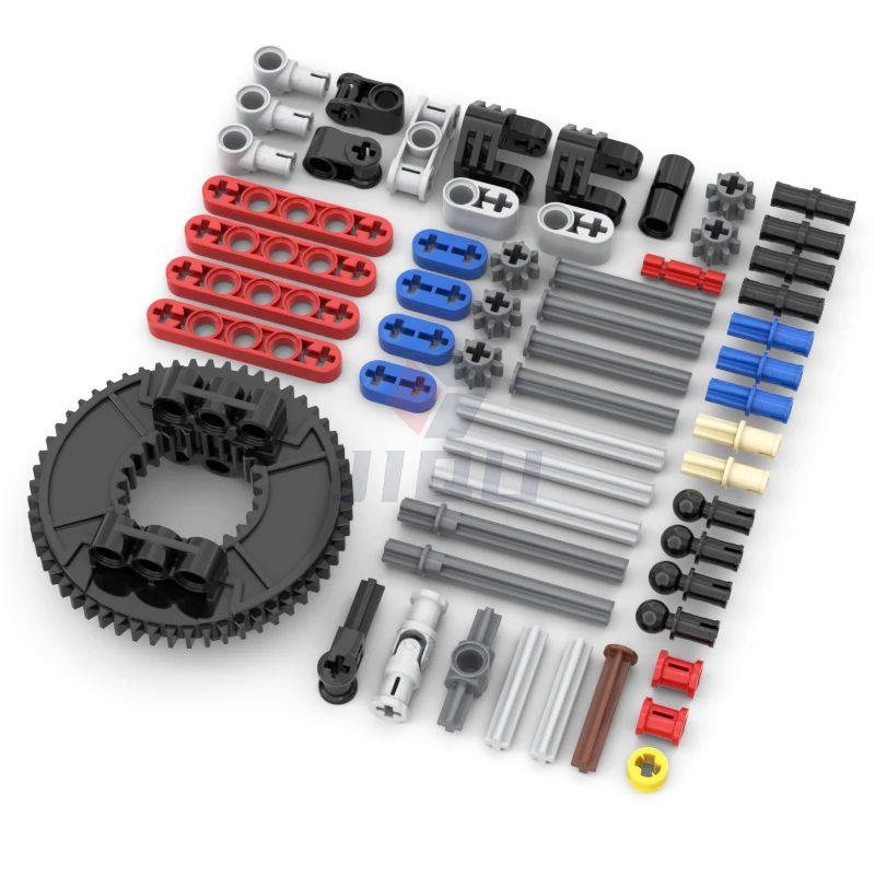 58 Pcs High-Tech Parts Turntable Liftarm  Axle Pin Connector Gear Set MOC - £11.06 GBP