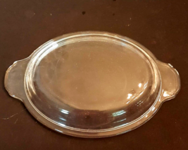 Fire King 467 Clear Glass Lid Tab Handles Oval 1.5 qt Casserole Dish Replacement - $14.79