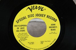 Johnny Hodges Earl Hines 45 rpm Verve Record C-Jam Blues  / John Brown&#39;s Blues  - £25.83 GBP