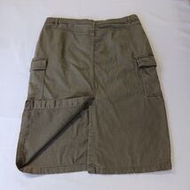 Devoted Women's Green Rear Zipper Cargo Denim Skirt Size XL image 2