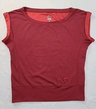 Nike Oversized Training Top Womens Size S Dri Fit  Sleeveless Shirt Burgundy - £13.89 GBP