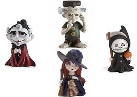 Lenox Halloween Spooky Town Figurines Witch Vampire Frankenstein Grim Reaper NEW - £129.19 GBP