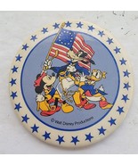 Vintage Walt Disney Productions Mickey Goofy Donald Patriotic Pin - $12.18 CAD
