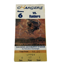 Los Angeles Raiders @ San Diego Chargers 10-21-1984 ticket Fouts Alllen Winslow - £19.93 GBP