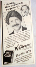 1985 Ad Hair Renaissance, New York, N.Y. Thinning Hair Can Only Be Tempo... - $148.93 MXN