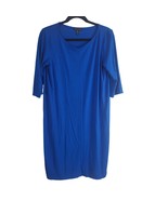 Eileen Fisher T Shirt Dress S/P Womens Blue Pullover Knee Length 3/4 Sleeve - £31.64 GBP