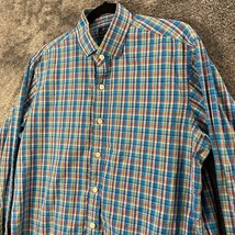 Polo Ralph Lauren Button Up Shirt Mens Large Blue Plaid Preppy Pony Line... - $18.03