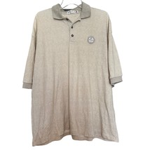 Vintage Haley Mens Polo Gray XL Cotton Knit Chevron Pattern Button Short... - $26.72 CAD
