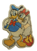 Donald Daisy Duck ~Embroidered Patch~3 5/8&quot; x 2 1/2&quot;~Walt Disney~Iron or... - $3.87
