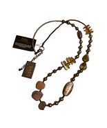 Treska Forest Collection Womens Necklace Rose Copper Beaded Plated Agate... - £21.68 GBP
