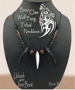 Rugged BEAR CLAW WOLF FANG NECKLACE Beastly Tribal HOT! Jewelry Replica ... - $30.66