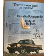 1986 Jeep Comanche Pickup Truck Vintage Original Print Ad 8.5 x 11&quot; - $9.49