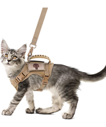  Cat Harness Leash Set, Escape Proof Adjustable Large Cat Vest Harness Soft Padd