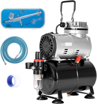 1/5 HP Professional Air Compressor with 3L Tank, Quiet Air Brush Paint System Se - £167.01 GBP