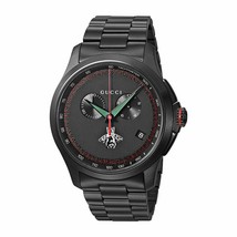 Gucci G-Timeless Black Stainless Steel Chronograph Mens Watch YA126269 - £550.44 GBP