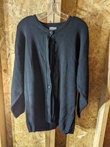 Sarah Arizona ladies large cotton black cardigan sweater - $15.84