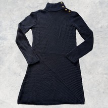 Tory Burch Brodie Tunic Sweater Dress Navy Blue Turtleneck Long Sleeve -... - $109.25