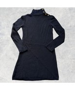 Tory Burch Brodie Tunic Sweater Dress Navy Blue Turtleneck Long Sleeve -... - $153.32 CAD