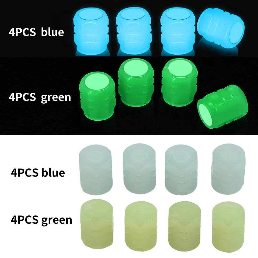 Sporting 4/8/16pcs Universal Fluorescent Luminous Tire Valve Stem Covers Car Tir - £23.62 GBP